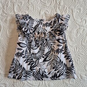 Janie and Jack girls 2T pink, black & white sleeveless lined blouse VGUC 2019